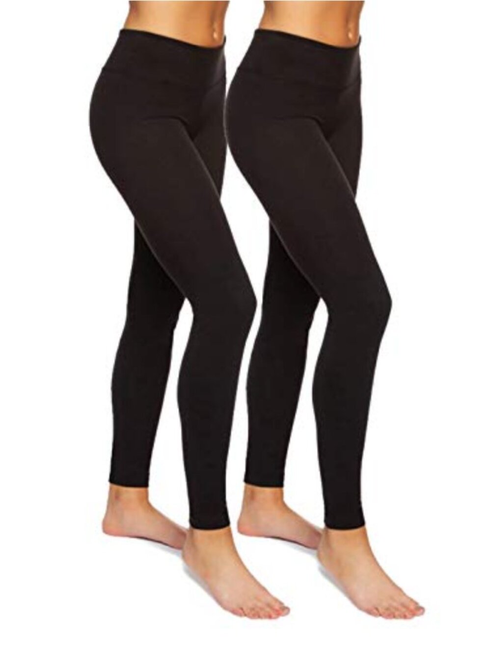 Sueded Athleisure Performance Leggings 2-Pack Mid-Rise Yoga Pants